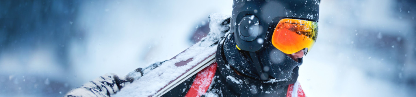 Wearing Unit1 Soundshield™ Helmet and Headphones in snow